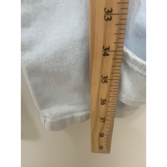 High-Waisted Light Wash Paperbag Waist Jeans With Adjustable Tie Belt For Women - Picture 10 of 10